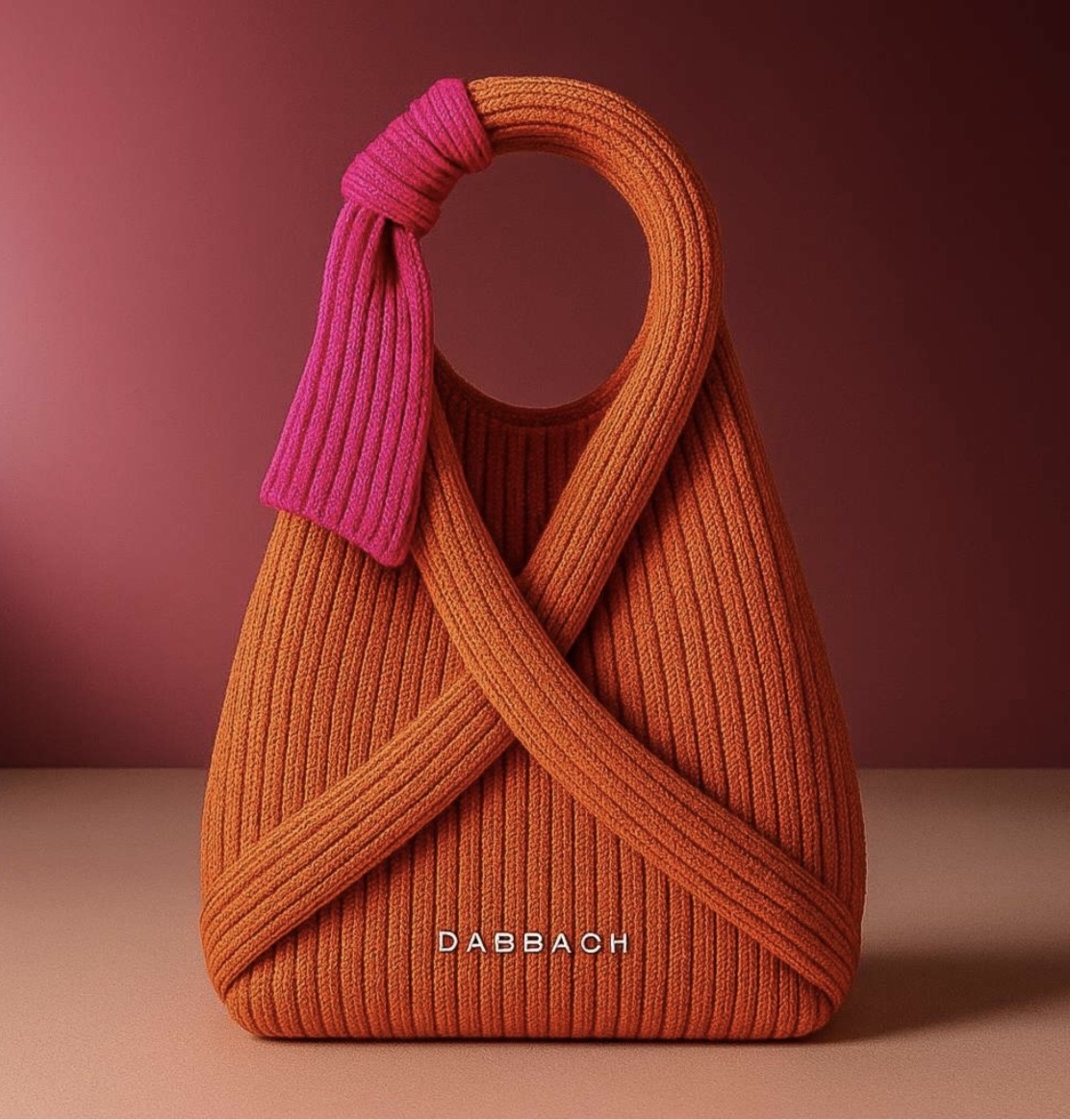 Ribbed Knit Tote